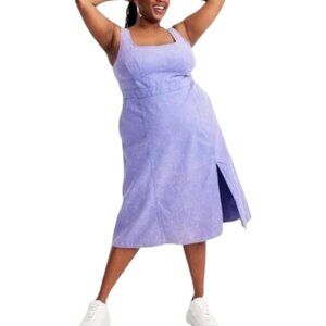Women's Tie-Dye Corset Midi Denim Dress | Future Collective | 22